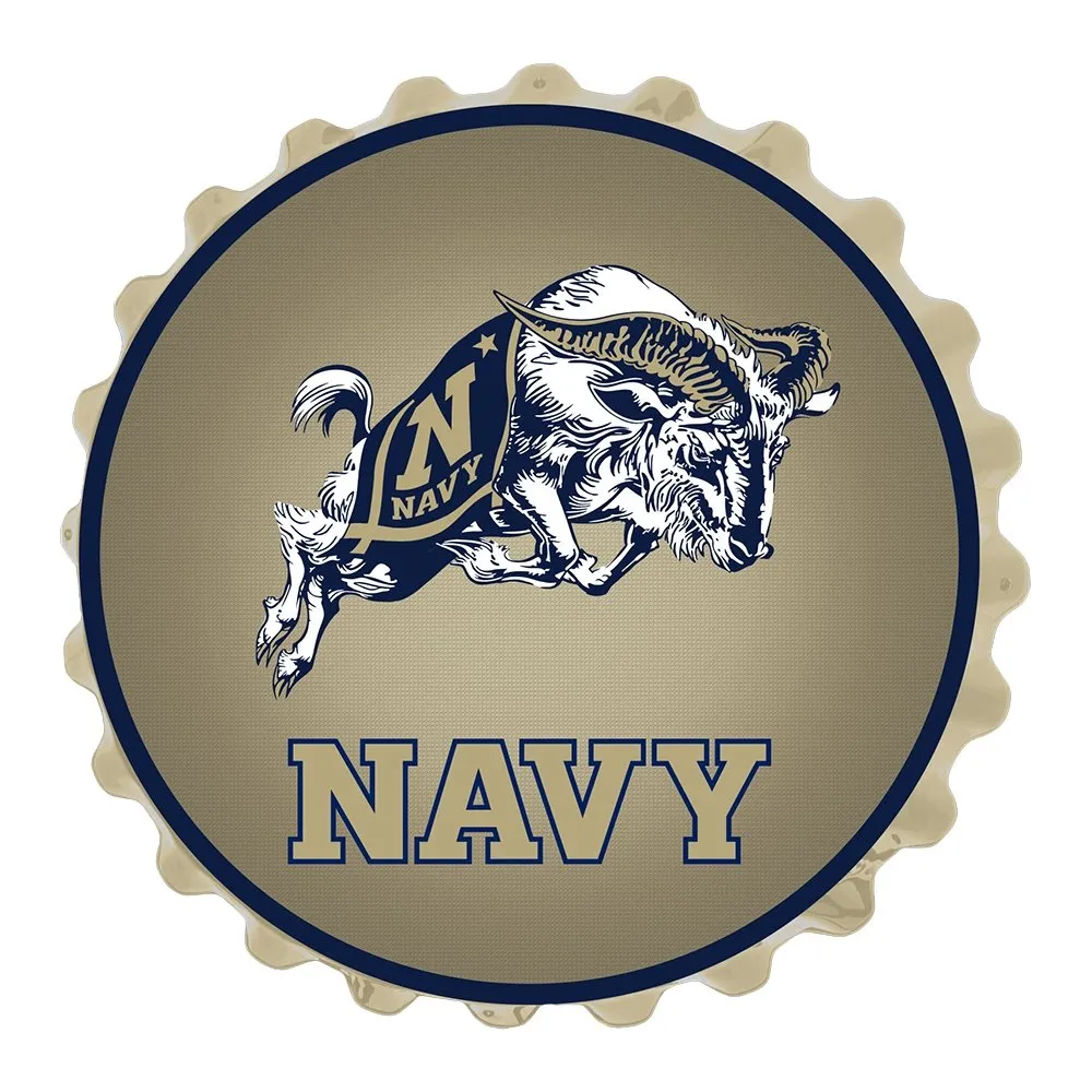 Navy Midshipmen: Bill the Goat - Bottle Cap Wall Sign