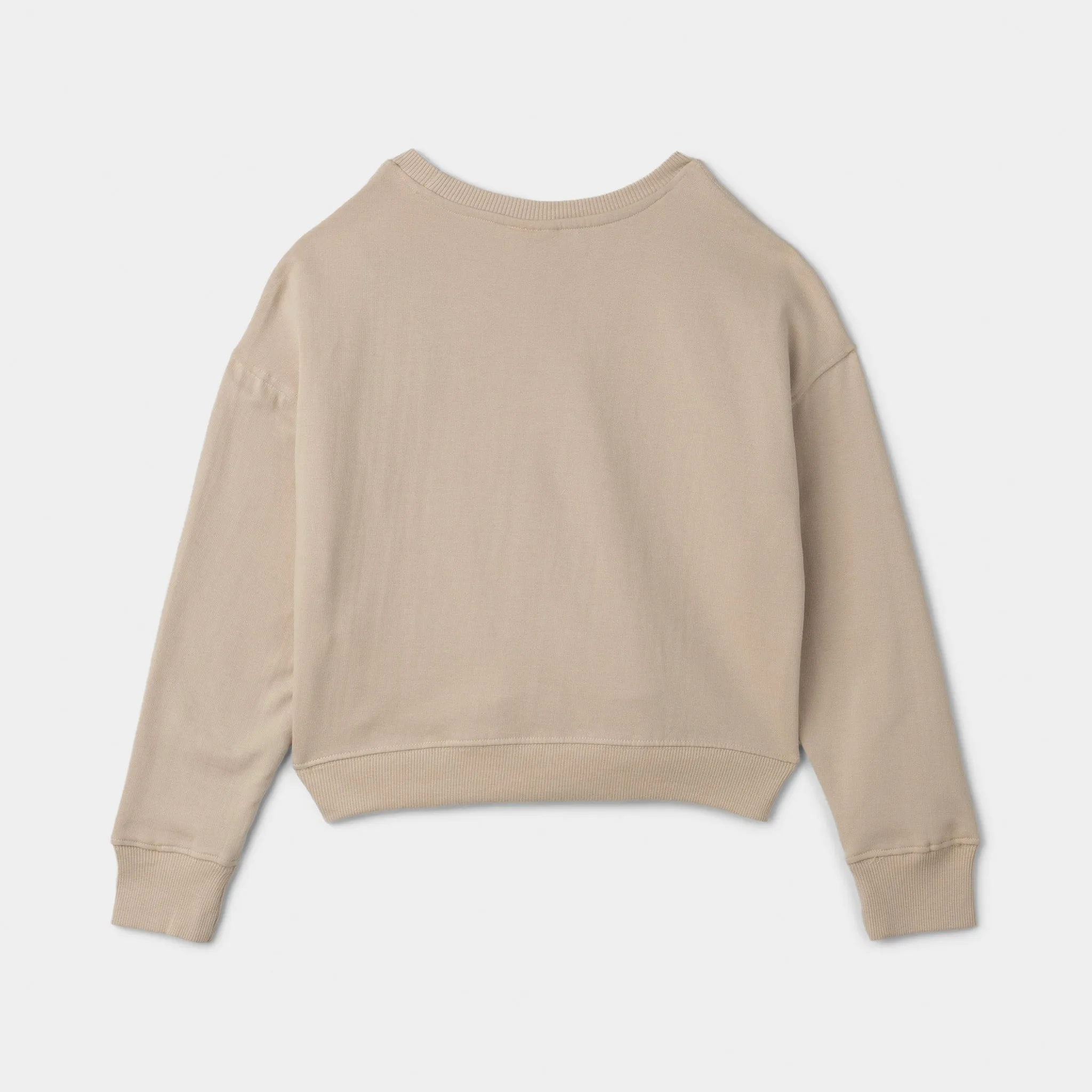New Balance Junior Girls' Graphic Pullover Crewneck / Stoneware