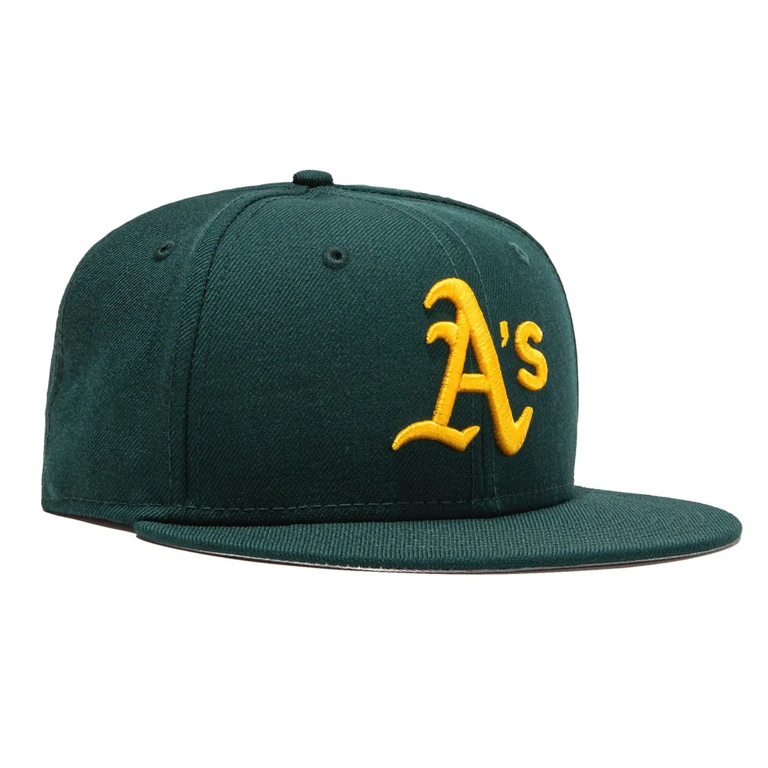 New Era 59Fifty Retro On-Field Oakland Athletics 1995 Road Hat - Dark Green, Gold