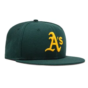 New Era 59Fifty Retro On-Field Oakland Athletics 1995 Road Hat - Dark Green, Gold