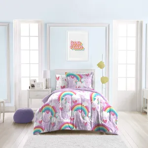 New in package! Dream Factory Unicorn Rainbow Ultra Soft Microfiber Comforter Set TWIN! Includes comforter, sham & Sheets!