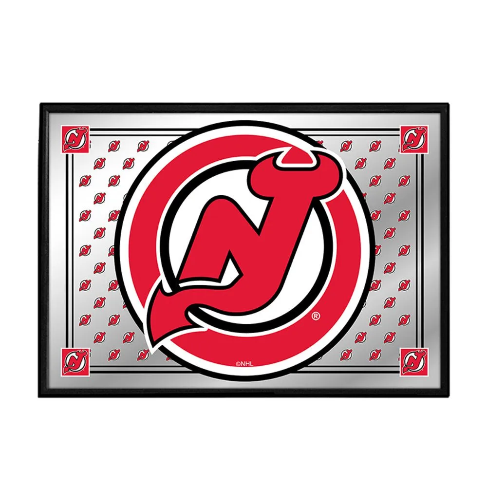 New Jersey Devils: Team Spirit - Framed Mirrored Wall Sign