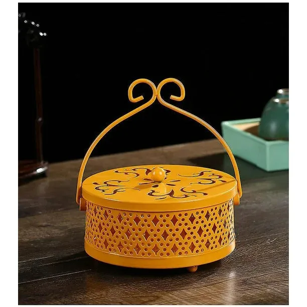 NEW Retails $60, Retro Portable Mosquito Coil Holder for Home and Camping (Yellow)