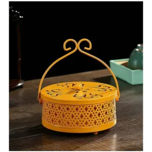 NEW Retails $60, Retro Portable Mosquito Coil Holder for Home and Camping (Yellow)
