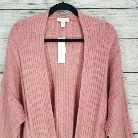 NEW TOPSHOP M 8-10 Open front Cardigan Sweater