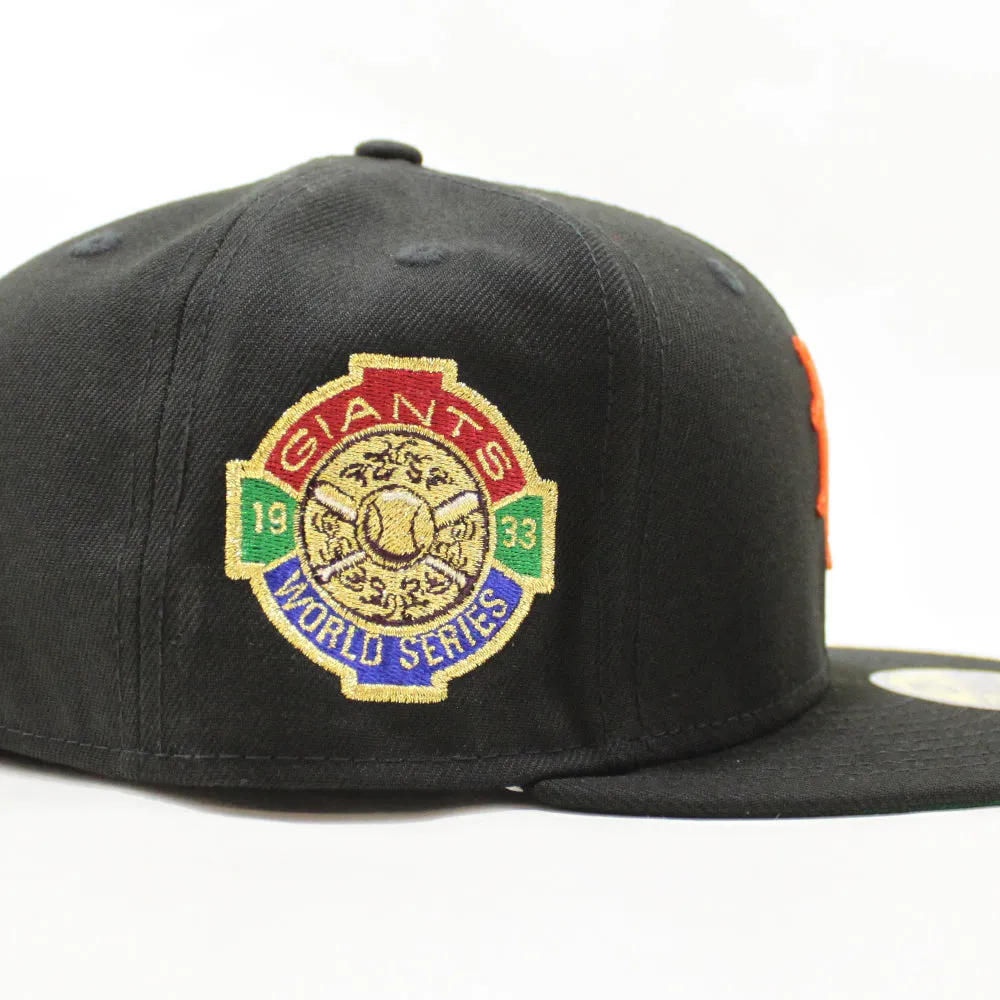 NEW YORK GIANTS 1933 World Series 59Fifty New Era Fitted Hat (Black Green Under Brim)