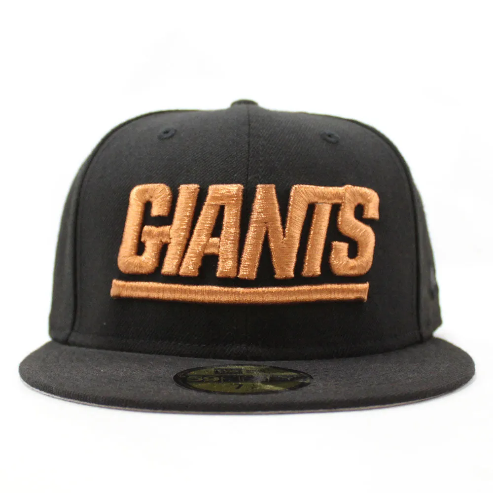 New York Giants New Era 59Fifty Fitted Hat (Air Foamposite Metallic Copper Gray Under Brim)