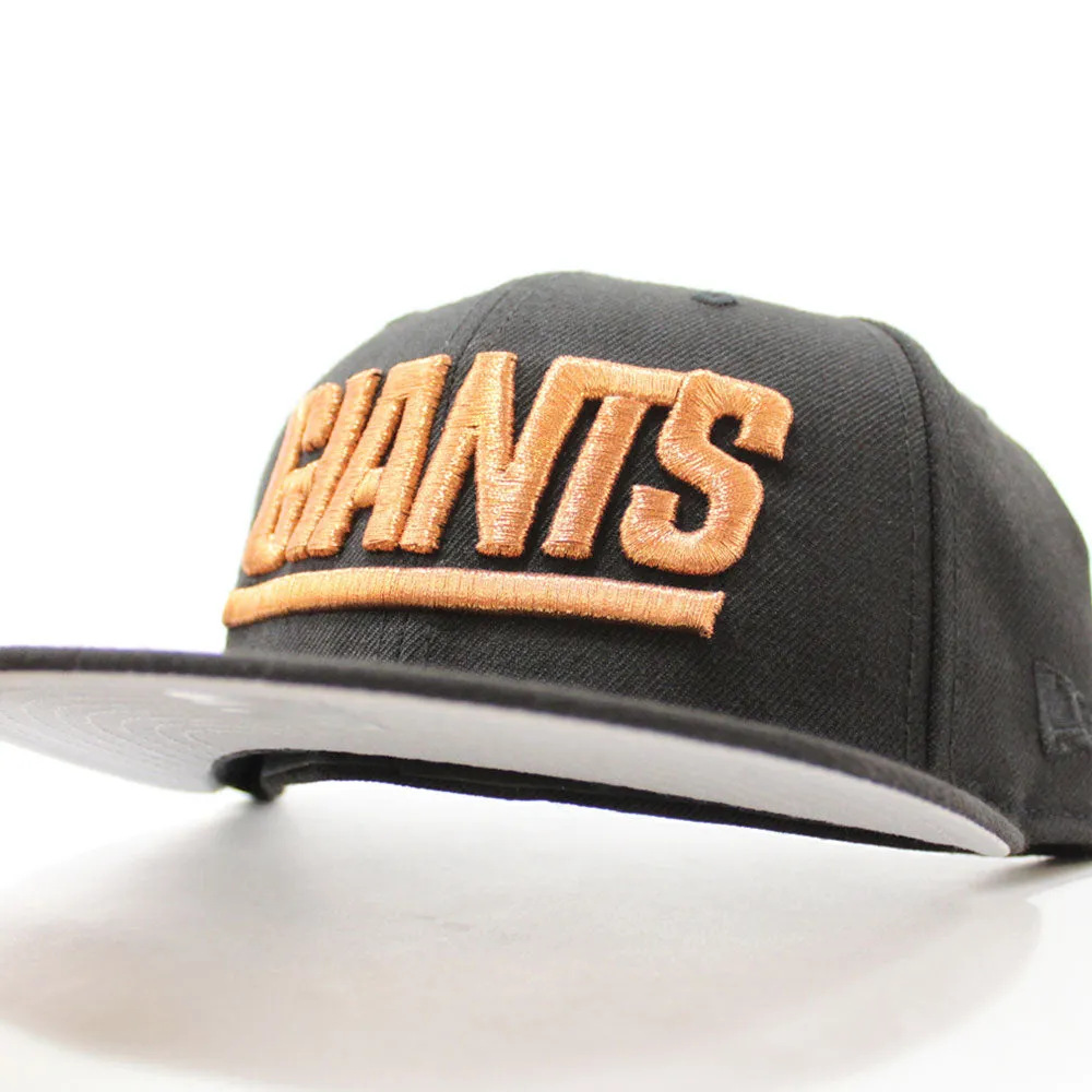 New York Giants New Era 59Fifty Fitted Hat (Air Foamposite Metallic Copper Gray Under Brim)