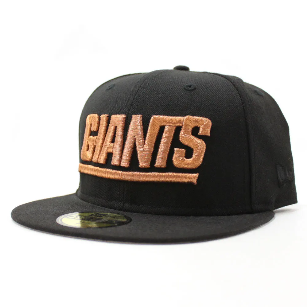 New York Giants New Era 59Fifty Fitted Hat (Air Foamposite Metallic Copper Gray Under Brim)