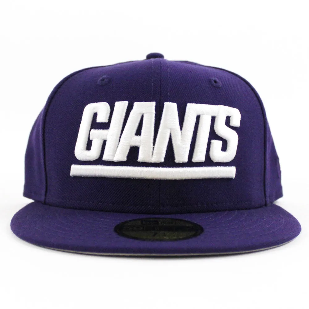 New York Giants New Era 59Fifty Fitted Hat (Purple Gray Under Brim)