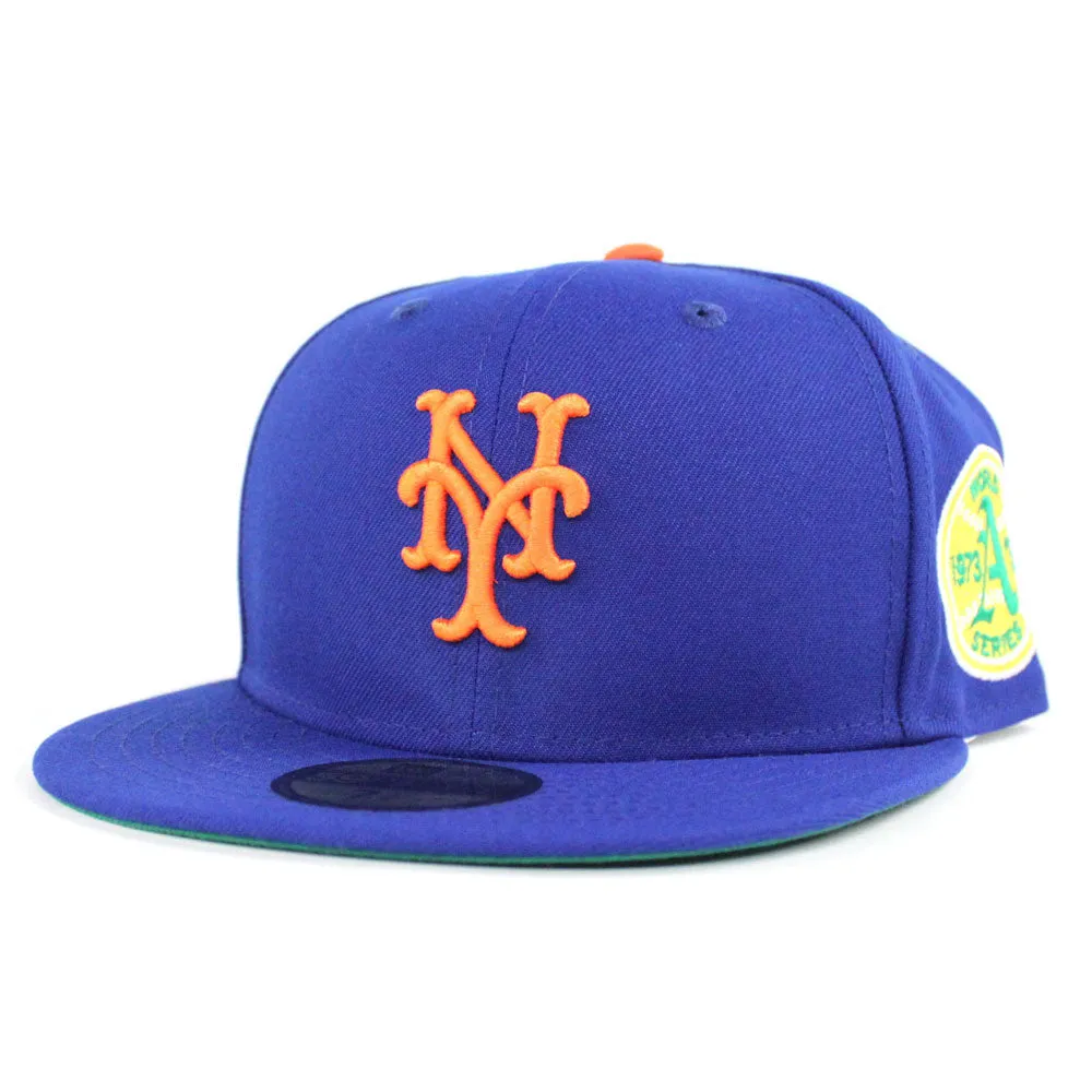 New York Mets 1973 World Series 59Fifty New Era Fitted Hat (Blue Green Under Brim)