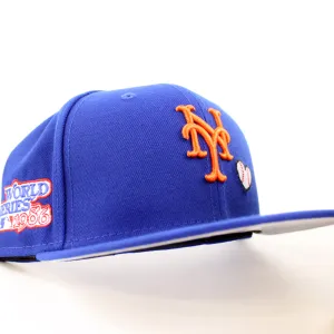 New York Mets TEAM HEART 1986 World Series New Era 59Fifty Fitted Hat (Team Color Gray Under Brim)