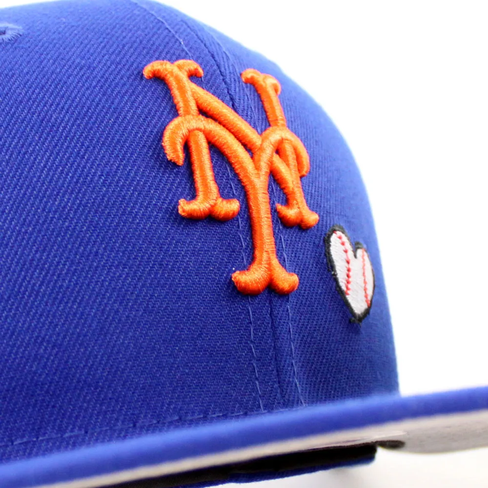 New York Mets TEAM HEART 1986 World Series New Era 59Fifty Fitted Hat (Team Color Gray Under Brim)