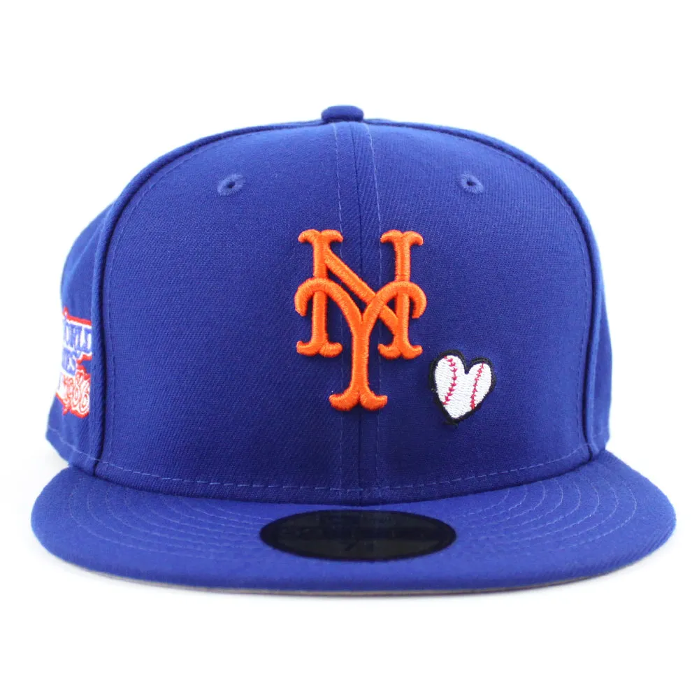 New York Mets TEAM HEART 1986 World Series New Era 59Fifty Fitted Hat (Team Color Gray Under Brim)
