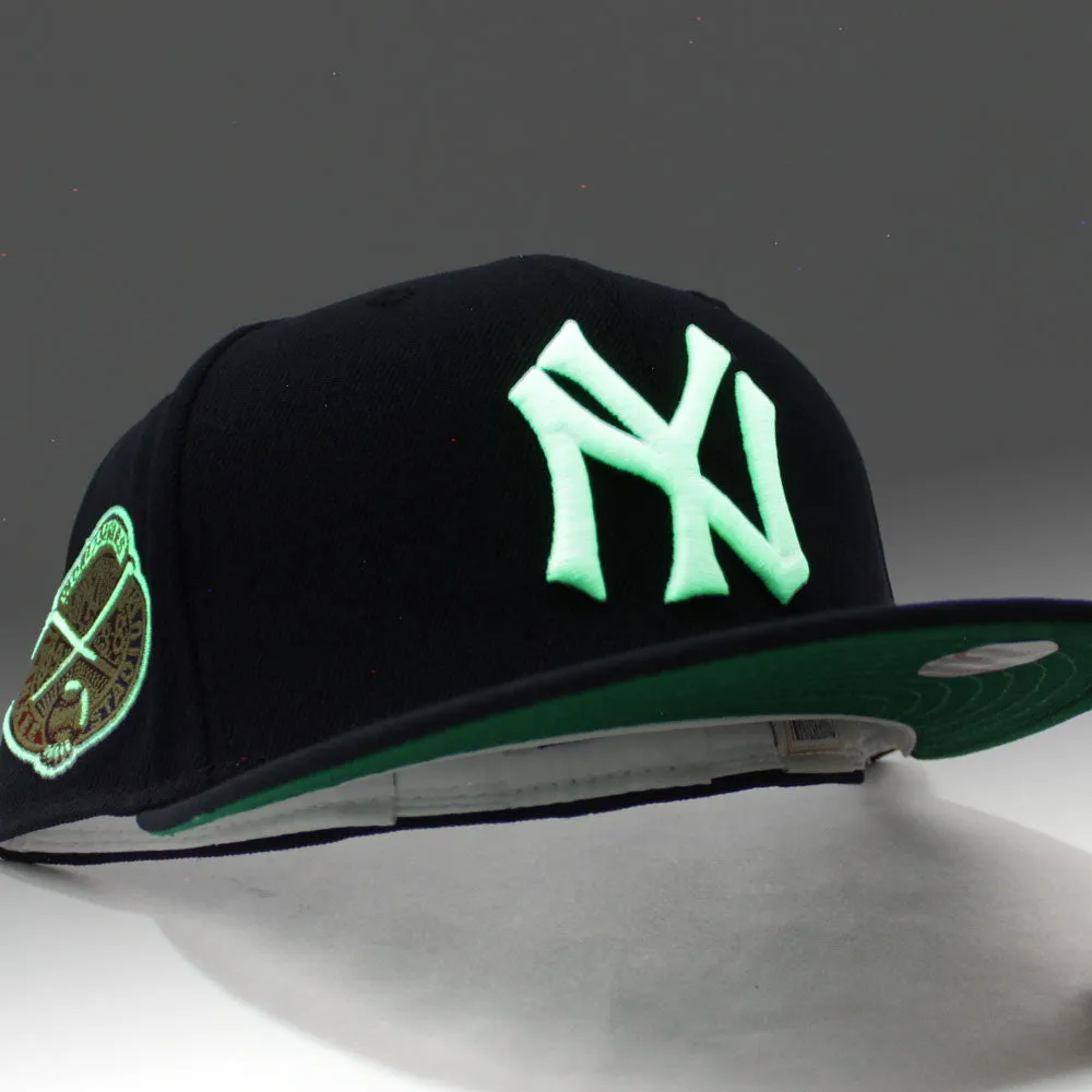 New York Yankees 1938 World Series New Era 59Fifty Fitted Hat (Glow in the Dark Navy Green Under Brim)