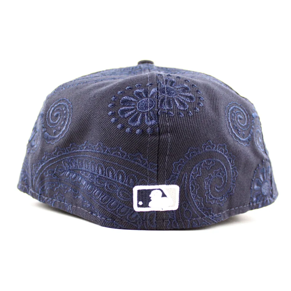 New York Yankees MLBSWIRL New Era 59Fifty Fitted Hat (Navy Gray Under Brim)