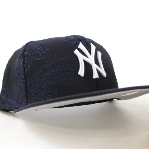 New York Yankees MLBSWIRL New Era 59Fifty Fitted Hat (Navy Gray Under Brim)