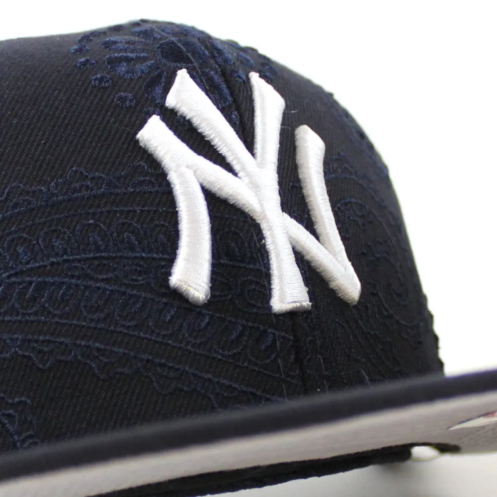 New York Yankees MLBSWIRL New Era 59Fifty Fitted Hat (Navy Gray Under Brim)