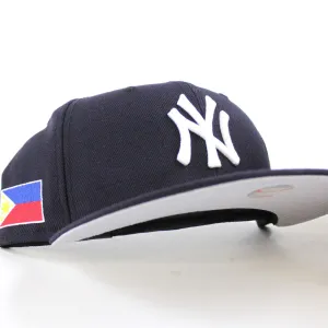 New York Yankees PHILIPPINES FLAG New Era 59Fifty Fitted Hat (Navy Gray Under Brim)