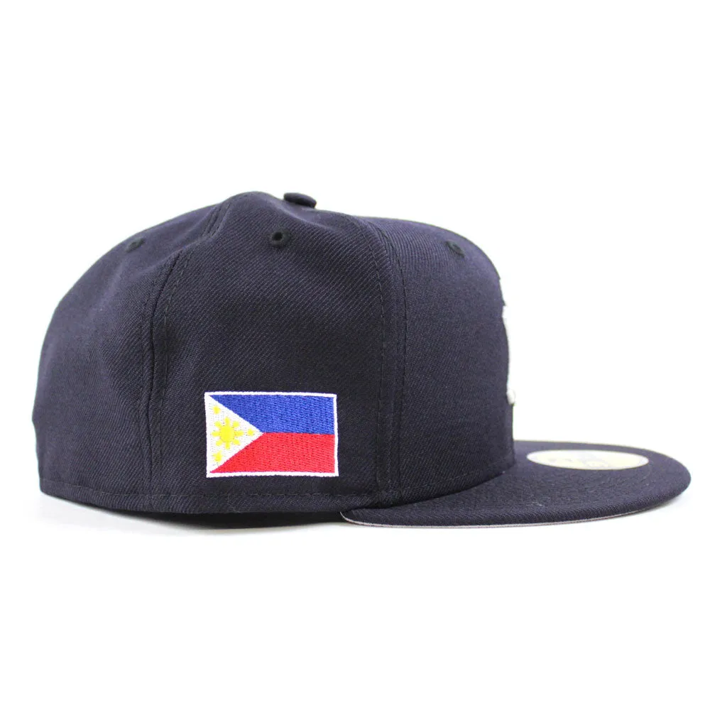 New York Yankees PHILIPPINES FLAG New Era 59Fifty Fitted Hat (Navy Gray Under Brim)
