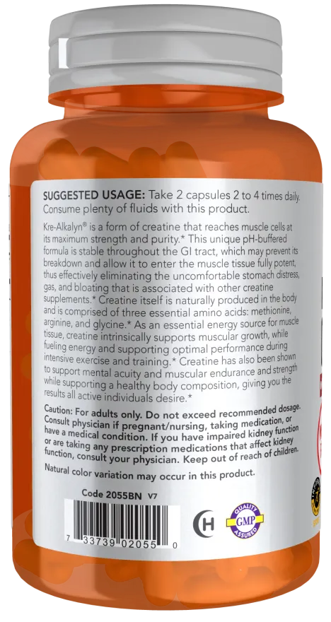 NOW Foods Kre-Alkalyn Creatine 240 Capsules