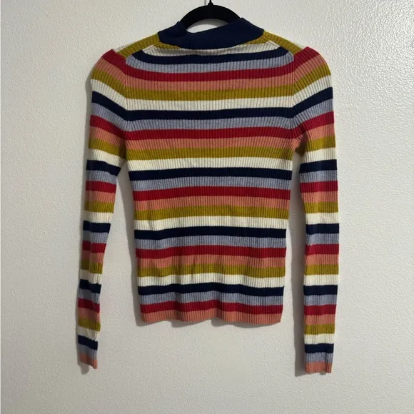 NWT Madewell mock neck pullover long sleeve ribbed sweater Merino Wool &amp; alpaca