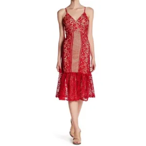 NWT, Romeo   Juliet Couture Red Lace Dress