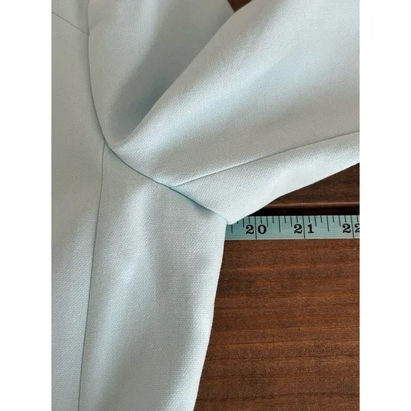 NWT White House Black Market Womens 8P Shoreline Sky Blue Career Blazer Lined