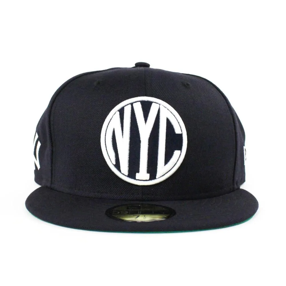 NYC New York Yankees New Era Fitted Hat (Green Under Brim)