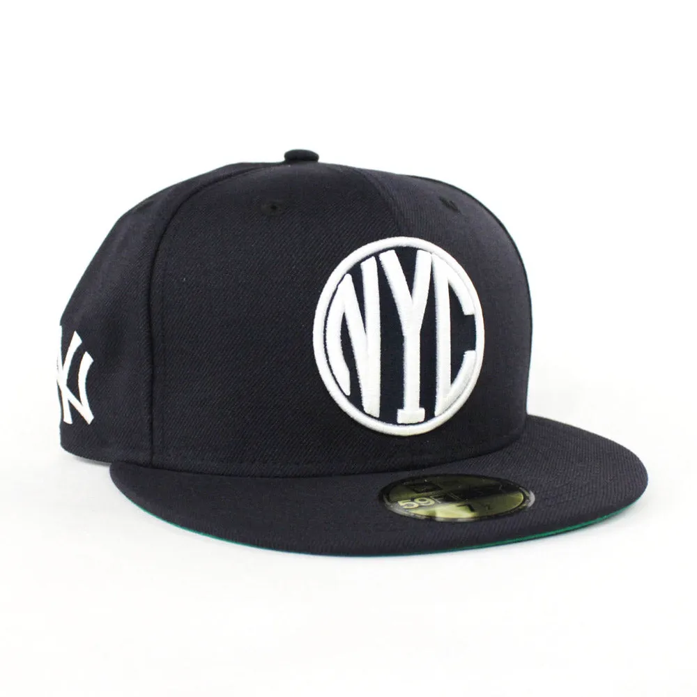 NYC New York Yankees New Era Fitted Hat (Green Under Brim)