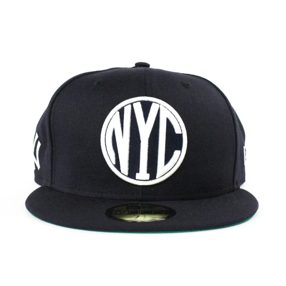 NYC New York Yankees New Era Fitted Hat (Green Under Brim)