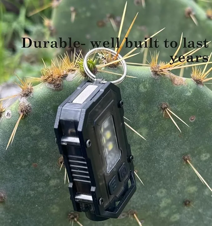O' Brothers Outdoors Emergency Survival Small EDC Portable Keychain Flashlight LED for Sports Camping Hiking Fishing, Black, mw-s9037