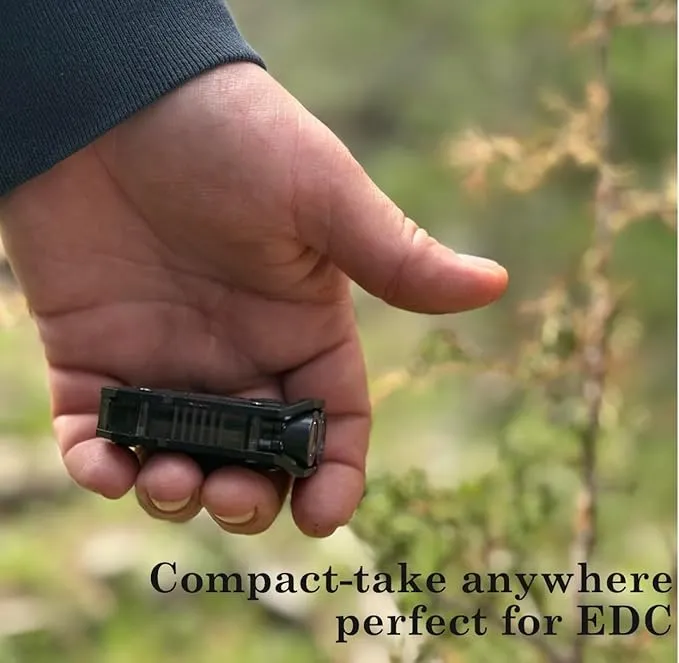 O' Brothers Outdoors Emergency Survival Small EDC Portable Keychain Flashlight LED for Sports Camping Hiking Fishing, Black, mw-s9037