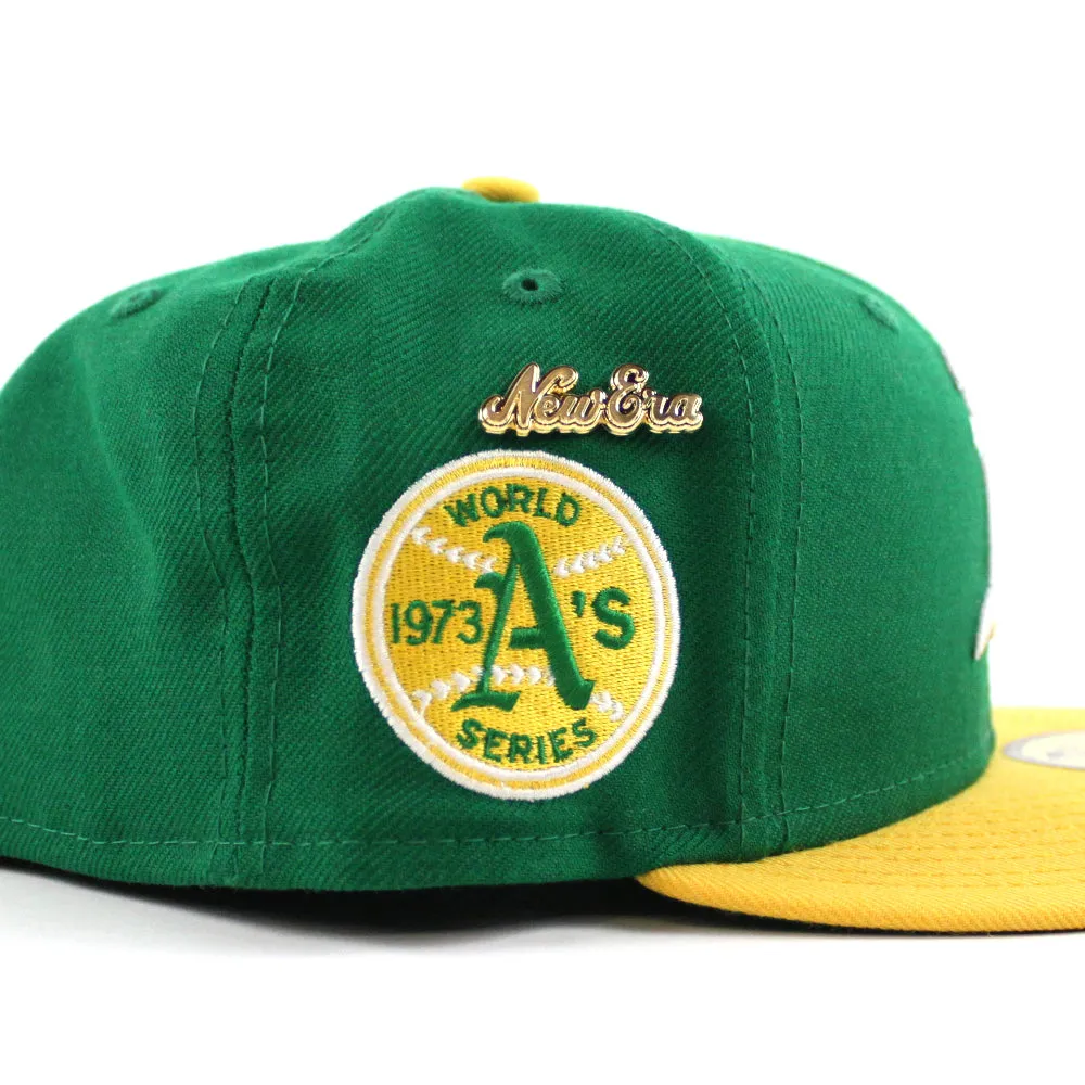 Oakland Athletics 1973 World Series New Era 59Fifty Fitted Hat (59FIFTY DAY - Team color Green Under Brim)