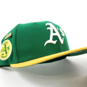 Oakland Athletics 1973 World Series New Era 59Fifty Fitted Hat (59FIFTY DAY - Team color Green Under Brim)