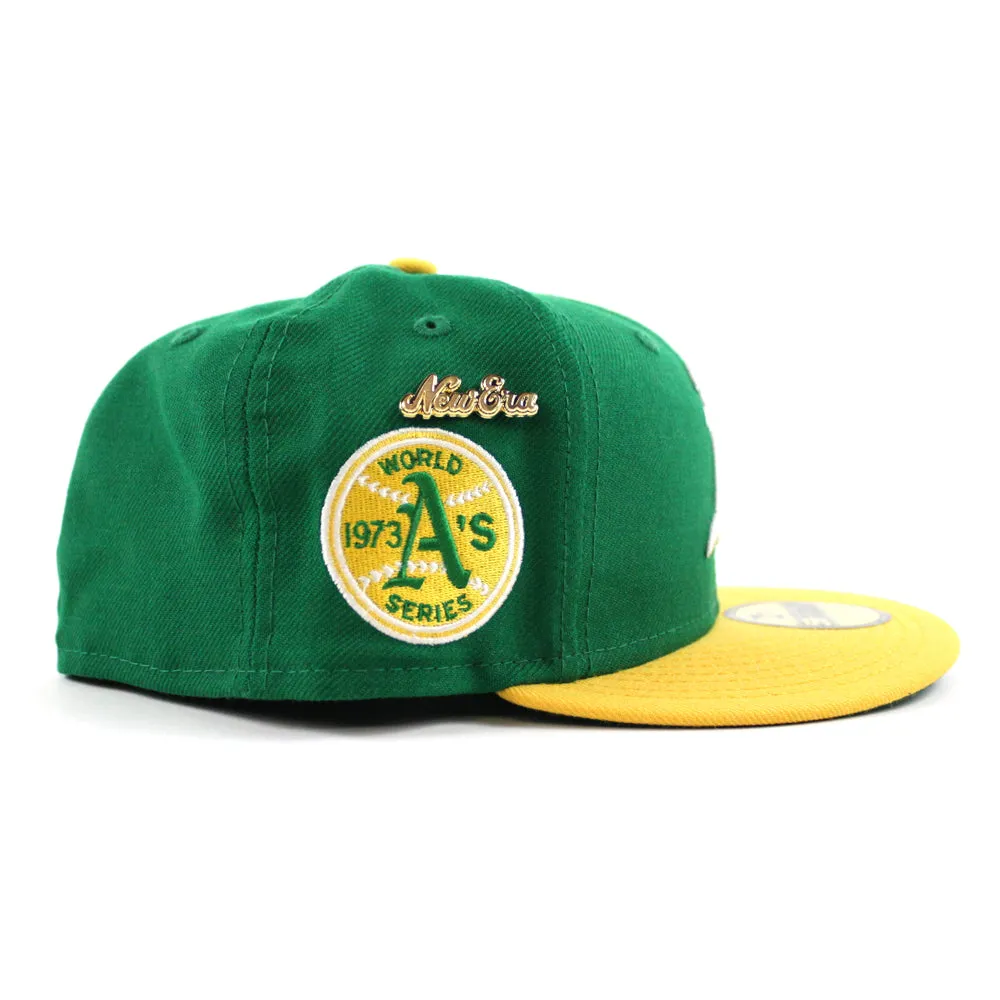 Oakland Athletics 1973 World Series New Era 59Fifty Fitted Hat (59FIFTY DAY - Team color Green Under Brim)