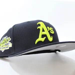 Oakland Athletics 1989 World Series Battle of The Bay New Era 59Fifty Fitted Hat (Navy Grey Under Brim)
