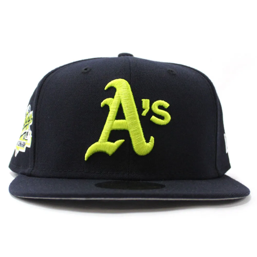 Oakland Athletics 1989 World Series Battle of The Bay New Era 59Fifty Fitted Hat (Navy Grey Under Brim)