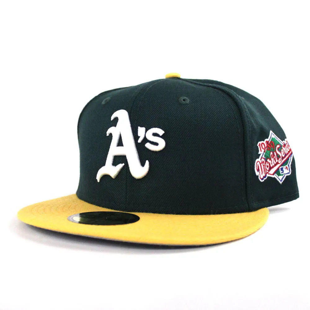 Oakland Athletics 1989 World Series New Era 59Fifty Fitted Hat (GRAY UNDER BRIM)