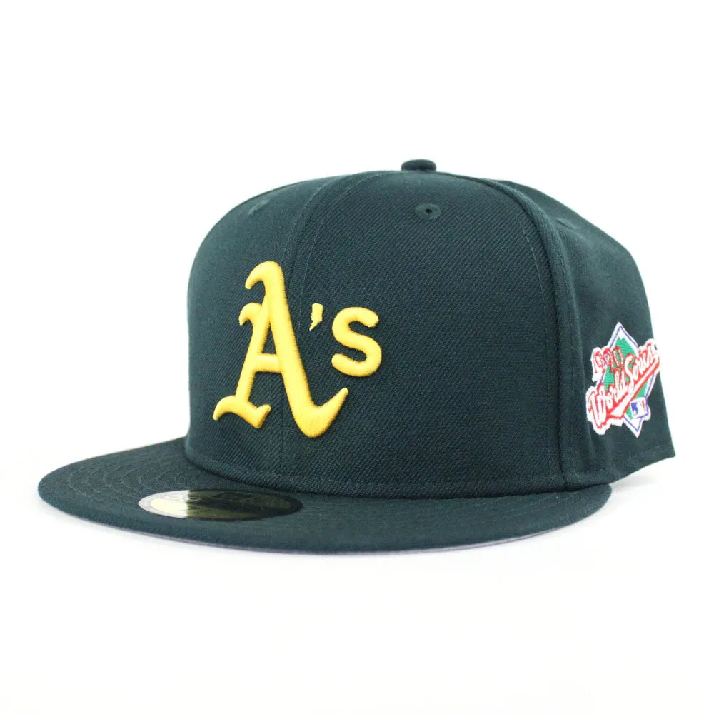 Oakland Athletics 1990 World Series New Era 59Fifty Fitted Hat (Gray Under Brim)
