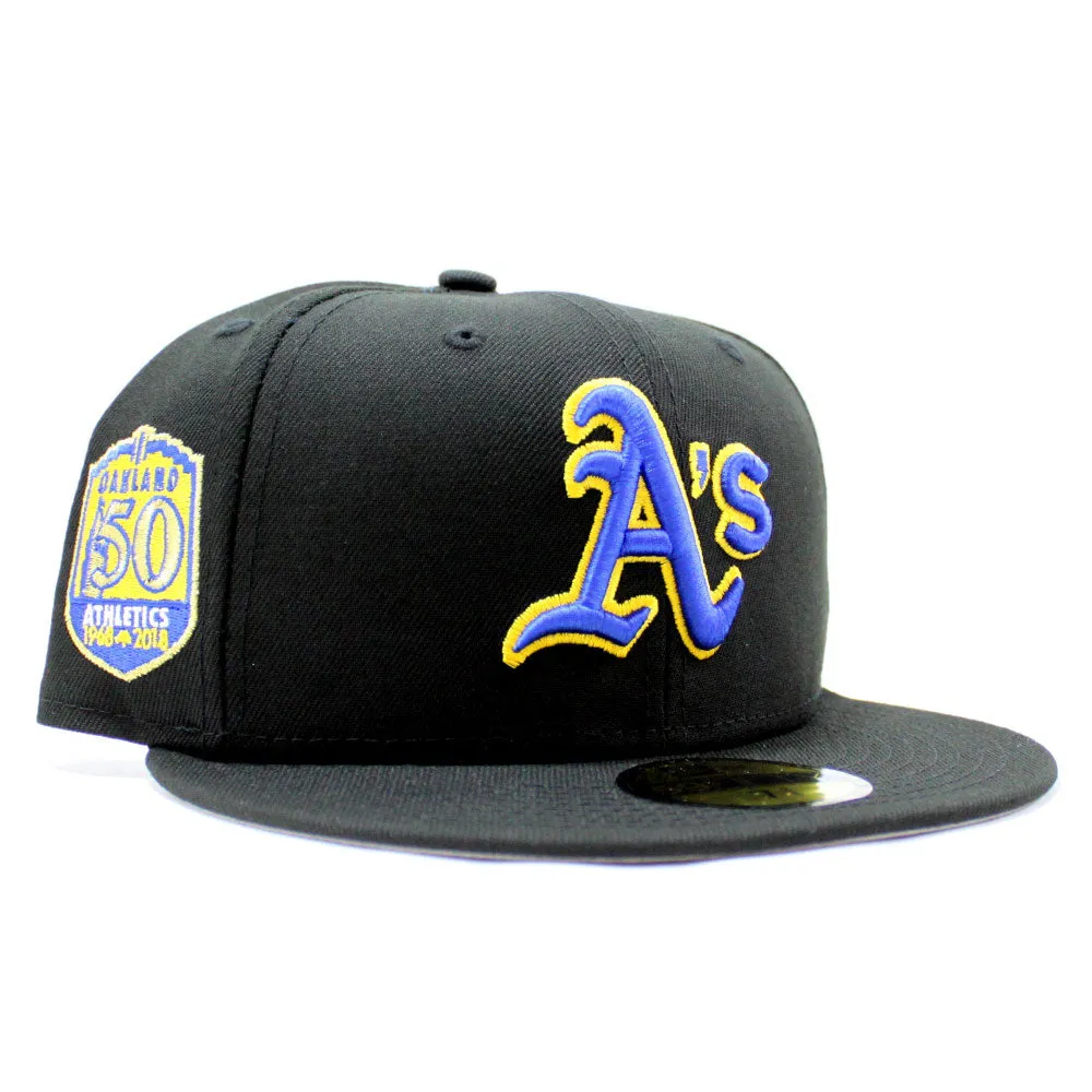 Oakland Athletics 50TH ANNIVERSARY New Era 59Fifty Fitted Hat (Gray Under Brim)