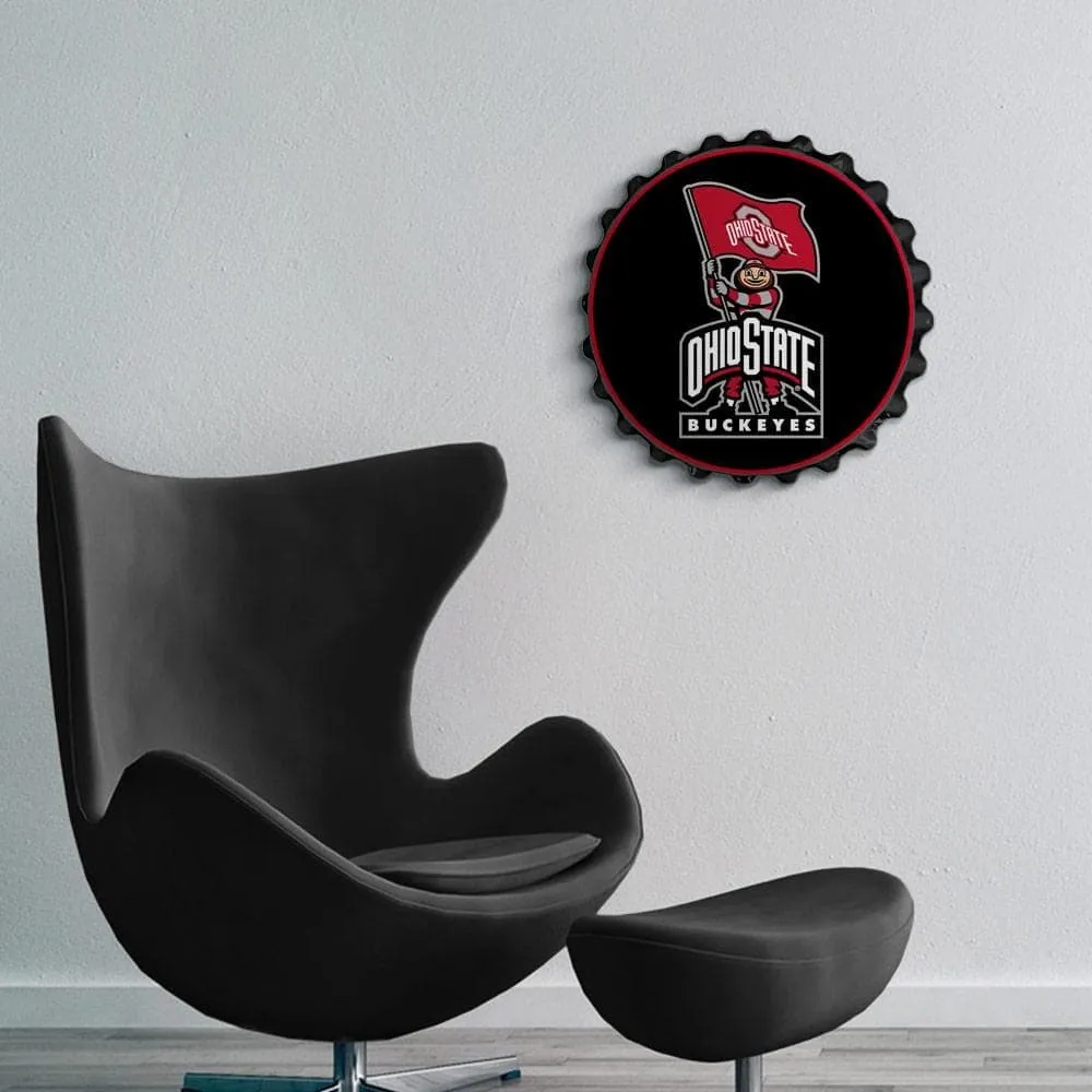 Ohio State Buckeyes: Brutus - Bottle Cap Wall Sign