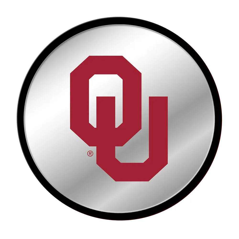 Oklahoma Sooners: Modern Disc Mirrored Wall Sign