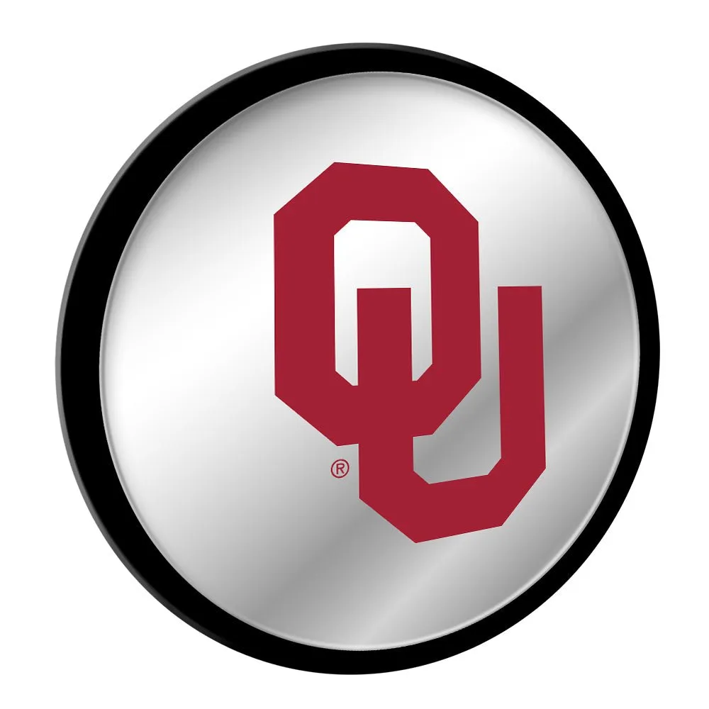 Oklahoma Sooners: Modern Disc Mirrored Wall Sign