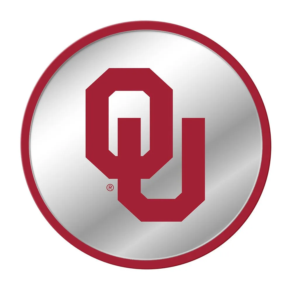 Oklahoma Sooners: Modern Disc Mirrored Wall Sign