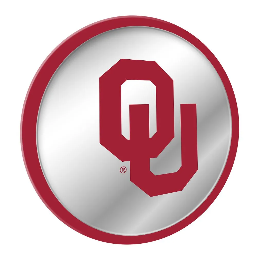 Oklahoma Sooners: Modern Disc Mirrored Wall Sign