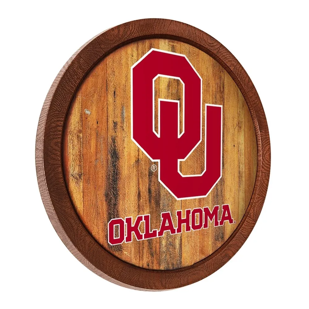 Oklahoma Sooners: "Faux" Barrel Top Sign