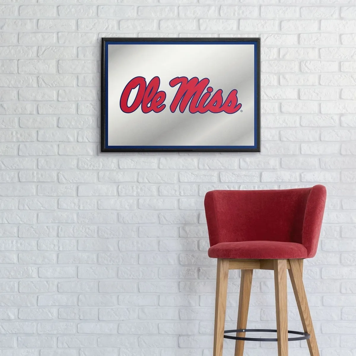 Ole Miss Rebels: Framed Mirrored Wall Sign