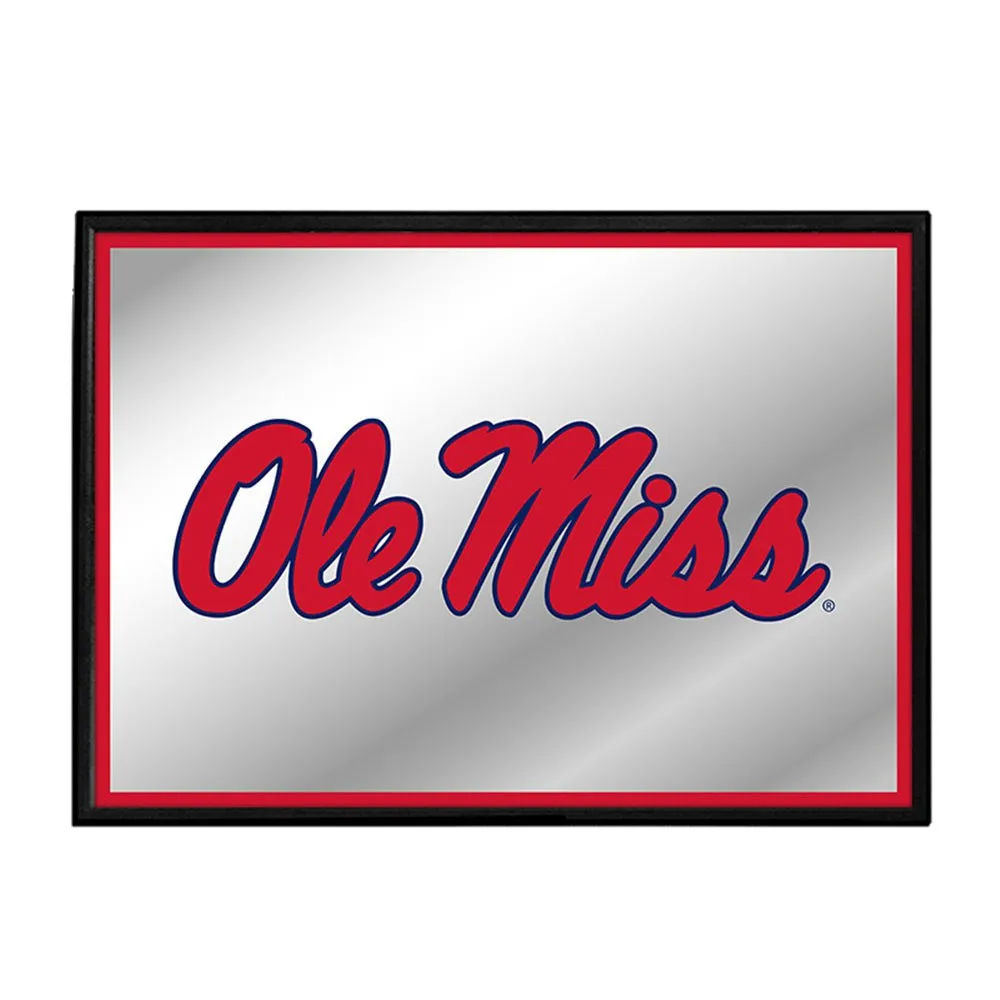 Ole Miss Rebels: Framed Mirrored Wall Sign