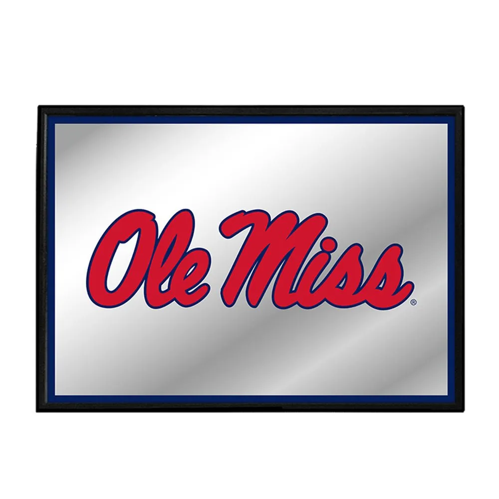 Ole Miss Rebels: Framed Mirrored Wall Sign